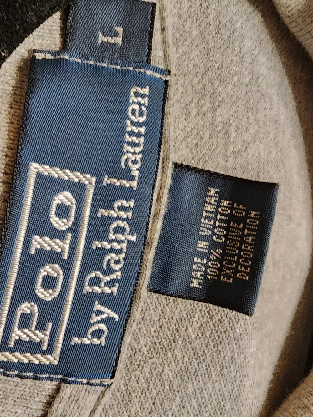 Ralph Lauren Men's Heather Gray Polo with Blue Pony